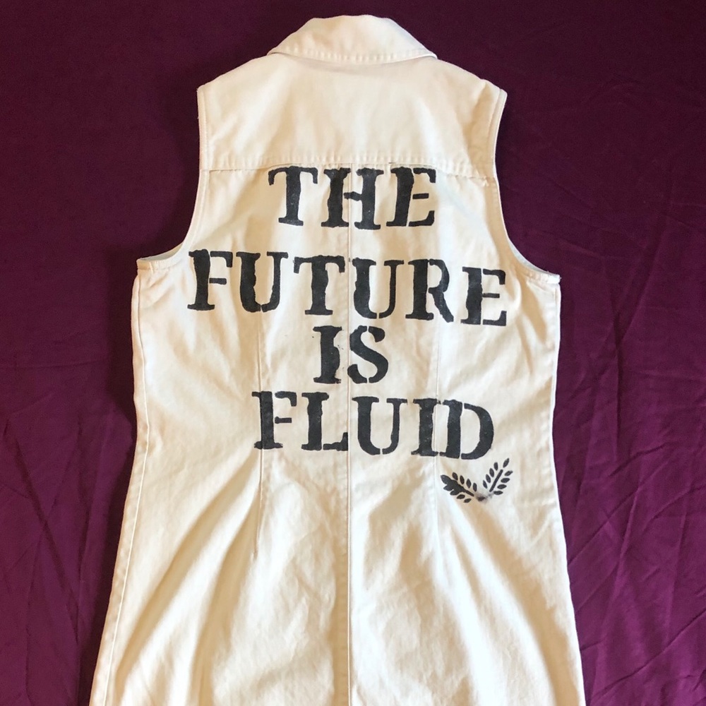 Hand Painted Button-down Dress